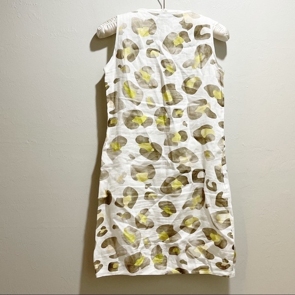 I LINEN Women’s Animal Print Cheetah Linen Dress - Picture 3 of 8